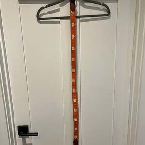 Clemson Tigers Paw Print Woven Belt, Orange/Tan, Game Day Accessory